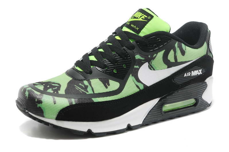 Nike Air Max 90 Chaussures Hommes pre TAPE fluorescence Noir Blanc (3)